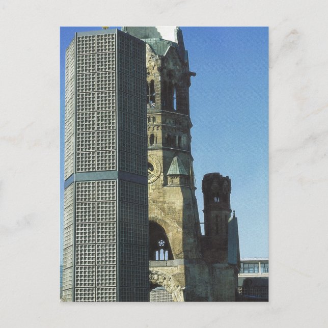 Postal Alemania, Berlín, Kurustendamm, Wilhelm Kirche (Anverso)