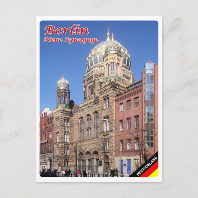 Postal Alemania - Berlín - Sinagoga - (Anverso)