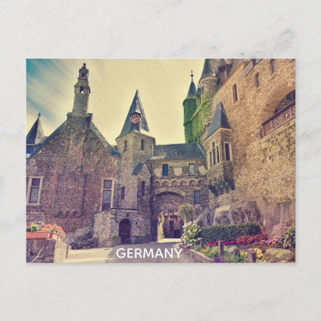 Postal Alemania Cochem Castle Travel Photo (Anverso)