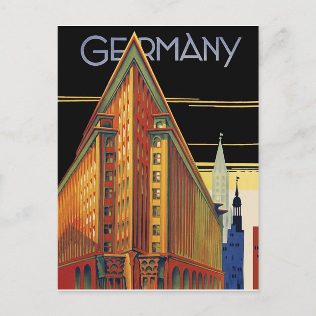 Postal Alemania. Edificios de ciudades alemanas. Arquitec (Anverso)