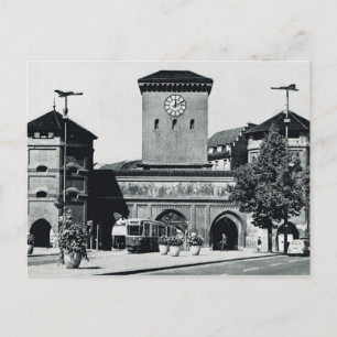 Postal Alemania, estación y tranvía de los años 50