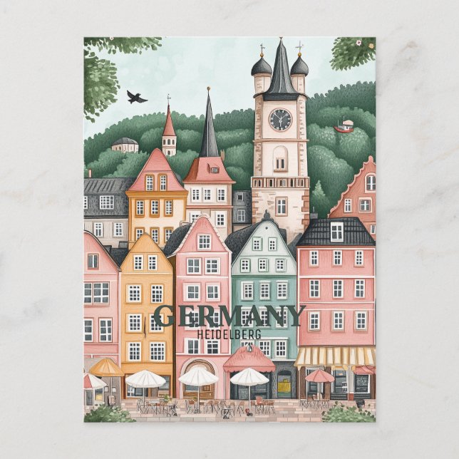 Postal Alemania Heidelberg Travel (Anverso)