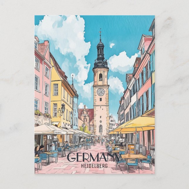Postal Alemania Heidelberg Travel (Anverso)