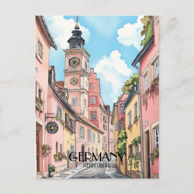 Postal Alemania Heidelberg Travel (Anverso)