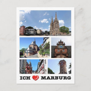 Postal Alemania - Marburg - I Love -