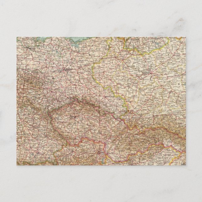 Postal Alemania, Polonia, Checoslovaquia (Anverso)