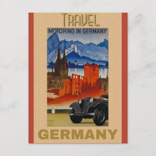 Postal Alemania Poster de Viajes de Vintage