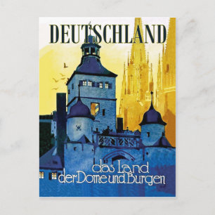 Postal Alemania, tierra de castillos, viajes antiguos