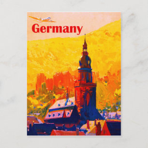 Postal Alemania, viaje vintage