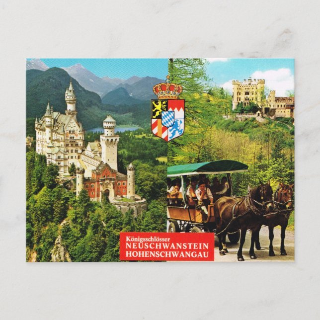 Postal Alemania vintage, Alemania vintage, Neuschwanstein (Anverso)