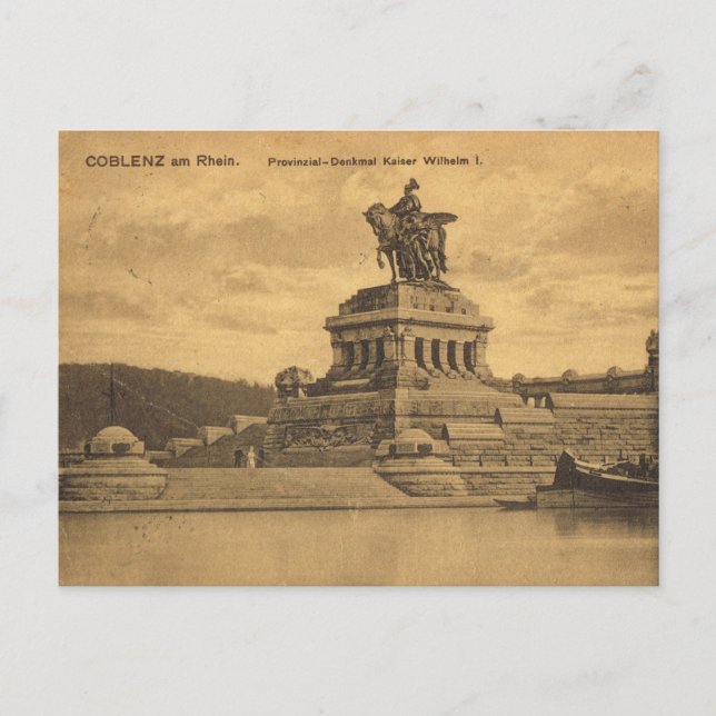 Postal Alemania vintage, Koblenz am Rhein (Anverso)
