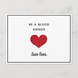 Postal Alentamiento del donante de sangre - Postcard