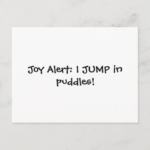 Postal Alerta de Alegría: ¡JUMP en charcos!