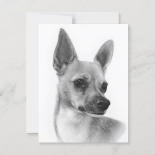 Postal Alerta y Orgullo - Retrato de Chihuahua pintado a