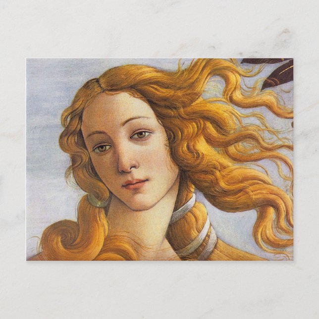 Postal Alessandro Botticelli Nacimiento de la diosa Venus (Anverso)