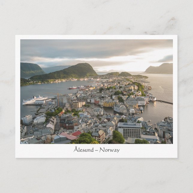 Postal Alesund Noruega (Anverso)