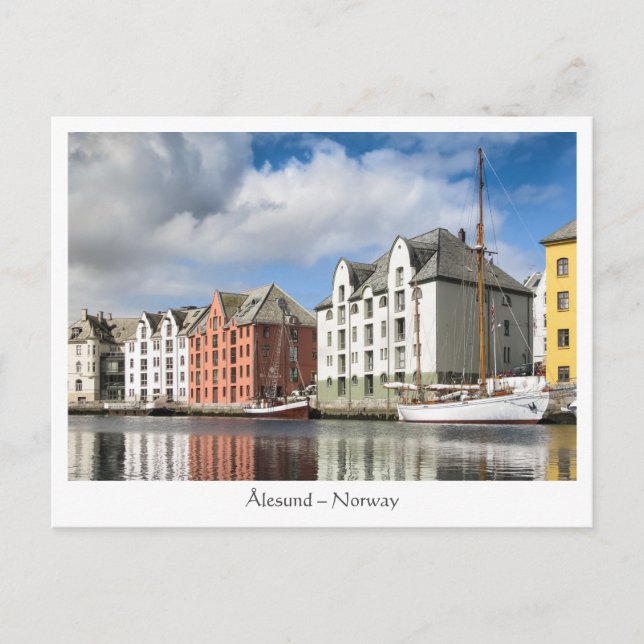 Postal Alesund Noruega (Anverso)