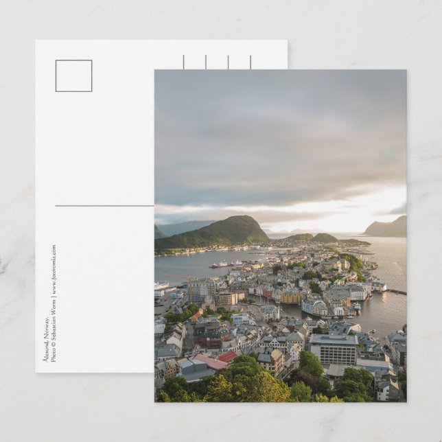 Postal Alesund Noruega (Anverso / Reverso)