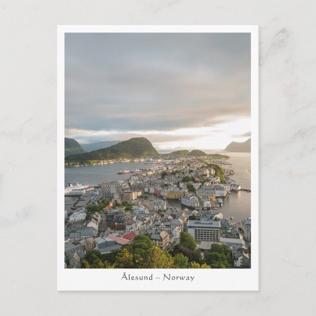 Postal Alesund Noruega (Anverso)