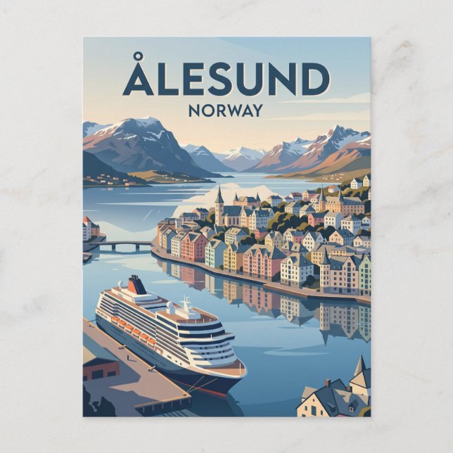 Postal Ålesund, Noruega Noruega (Anverso)