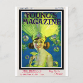 Postal Aleta Champán y portada de revista antigua de las