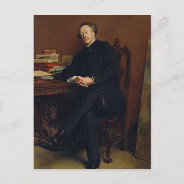 Postal Alexander Dumas Fils 1877 (Anverso)