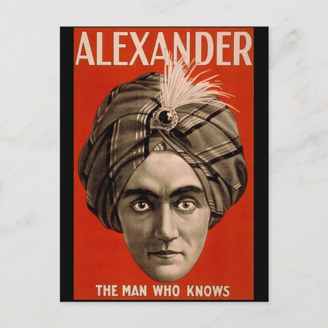 Postal Alexander el hombre que conoce a Magic (Anverso)