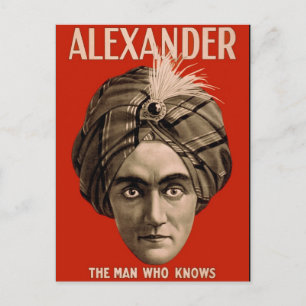 Postal Alexander el hombre que sabe
