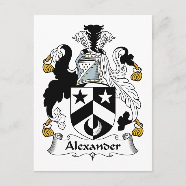 Postal Alexander Family Crest (Anverso)