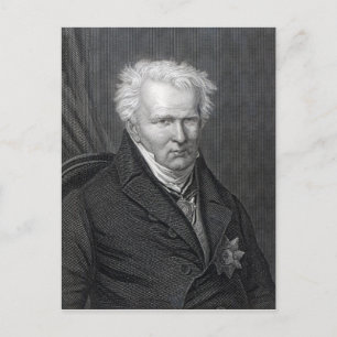 Postal Alexander von Humboldt, grabado por C. Cook