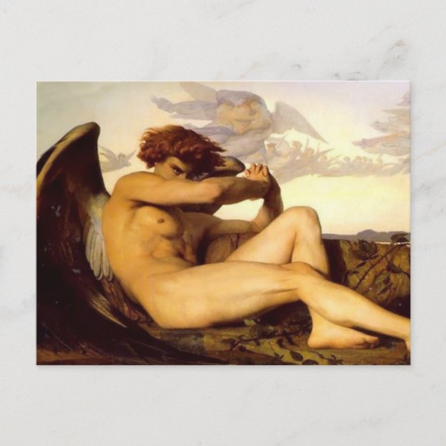 Postal Alexandre Cabanel - Ángel caído (Anverso)