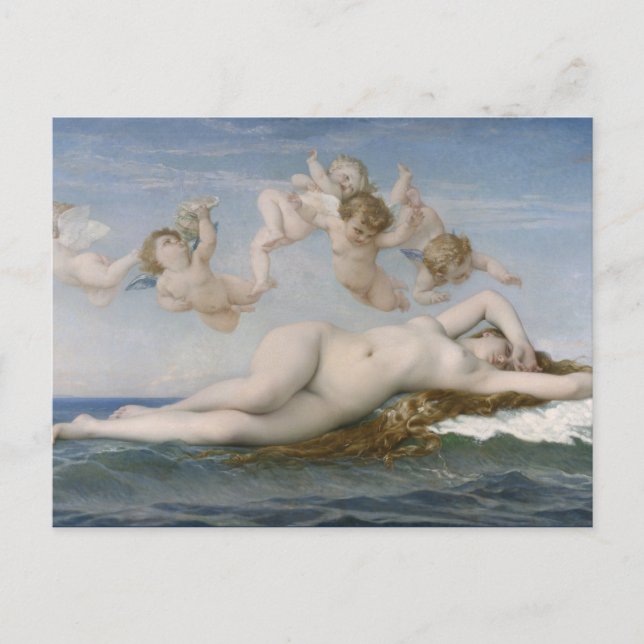Postal Alexandre Cabanel El nacimiento de Venus (Anverso)