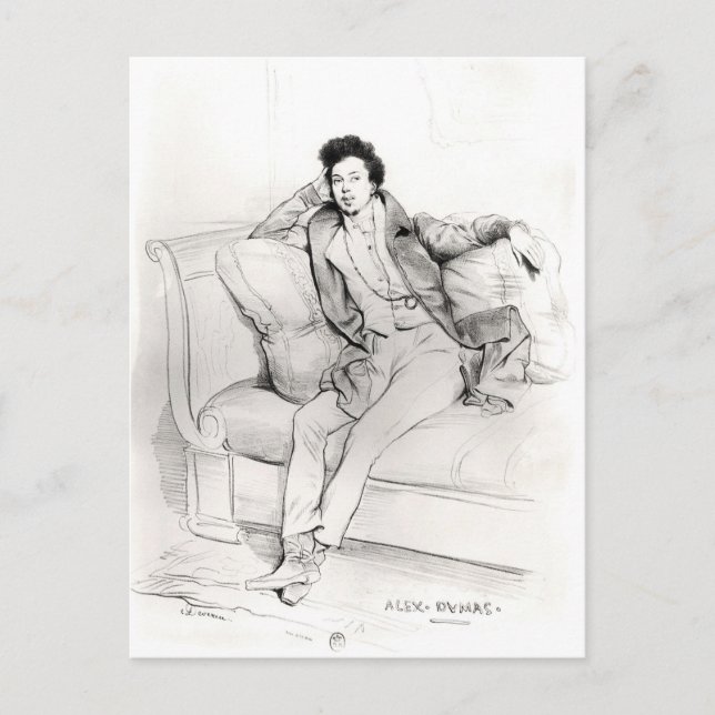 Postal Alexandre Dumas Pere (Anverso)