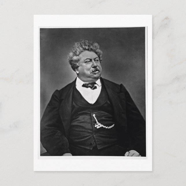 Postal Alexandre Dumas pere (1802-70), de 'Galerie Cont (Anverso)