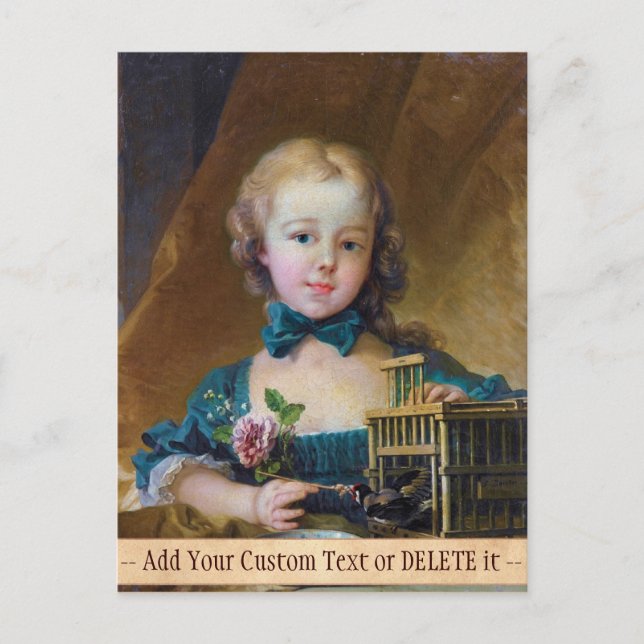 Postal Alexandrine-Jeanne Le Normant d'Étiolles Boucher (Anverso)