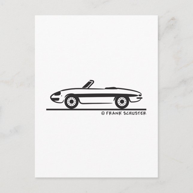 Postal Alfa Romeo Duetto Spider Veloce 1966 (Anverso)