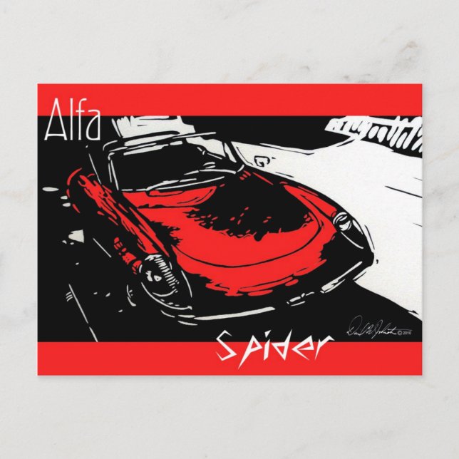 Postal Alfa Spider (Anverso)