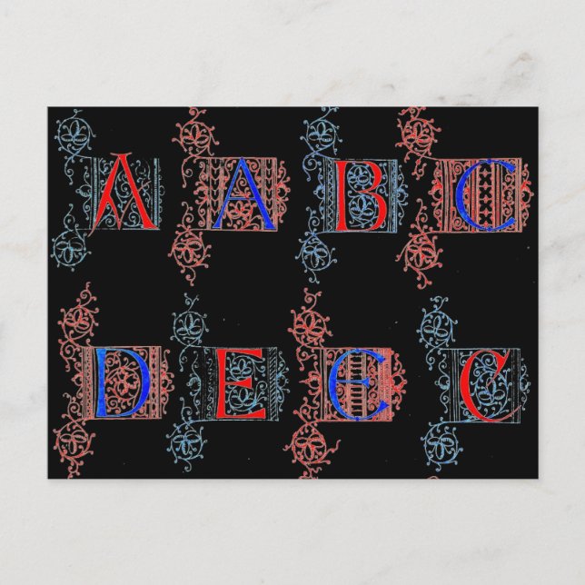 Postal alfabeta (Anverso)