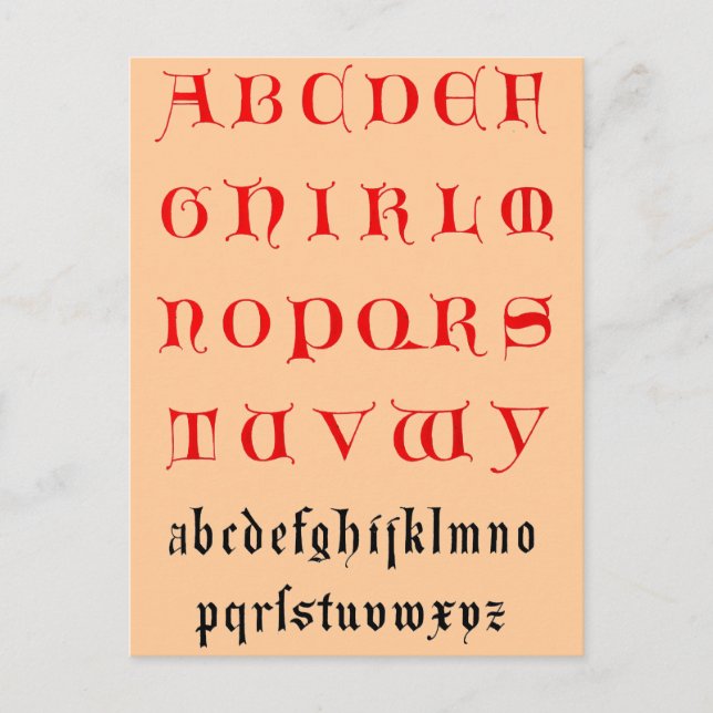 Postal alfabeta (Anverso)