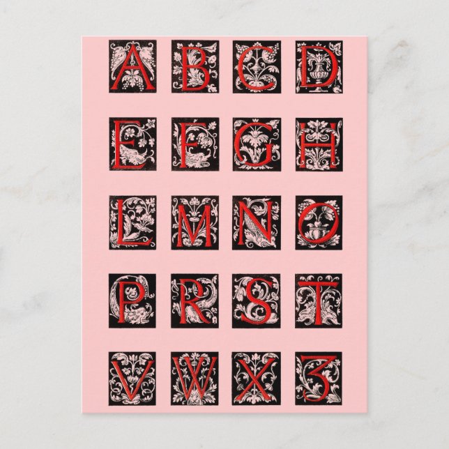 Postal alfabeta (Anverso)