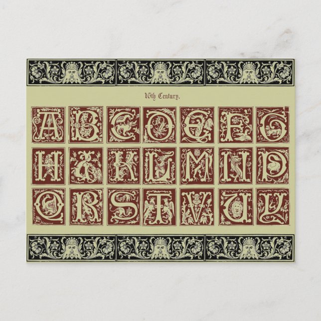 Postal alfabeta (Anverso)