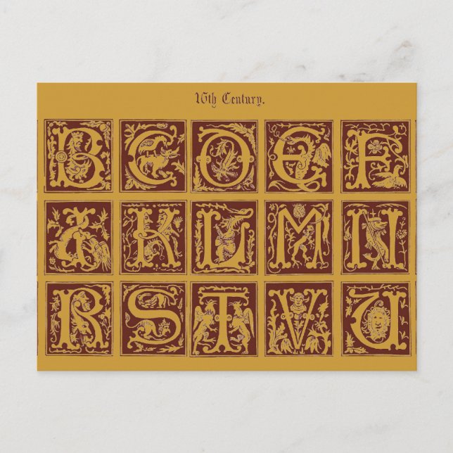 Postal alfabeta (Anverso)