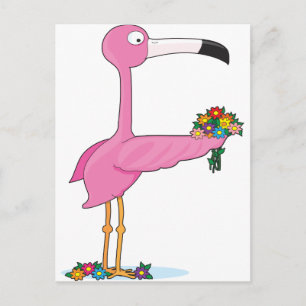 Postal Alfabeto animal Flamingo