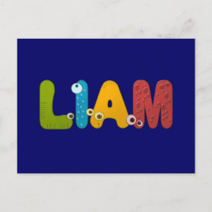 Postal alfabeto animal Liam