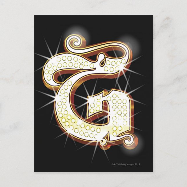 Postal Alfabeto bling G (Anverso)