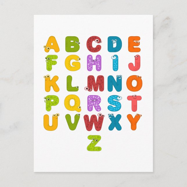 Postal Alfabeto infantil (Anverso)
