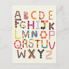 Postal Alfabeto infantil vuelve a la escuela Candy Hallow