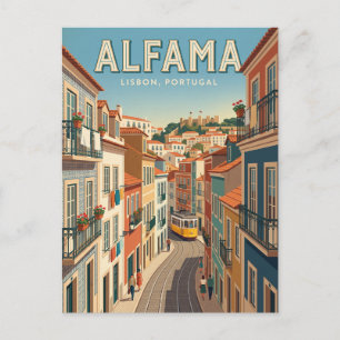 Postal Alfama Lisboa Portugal