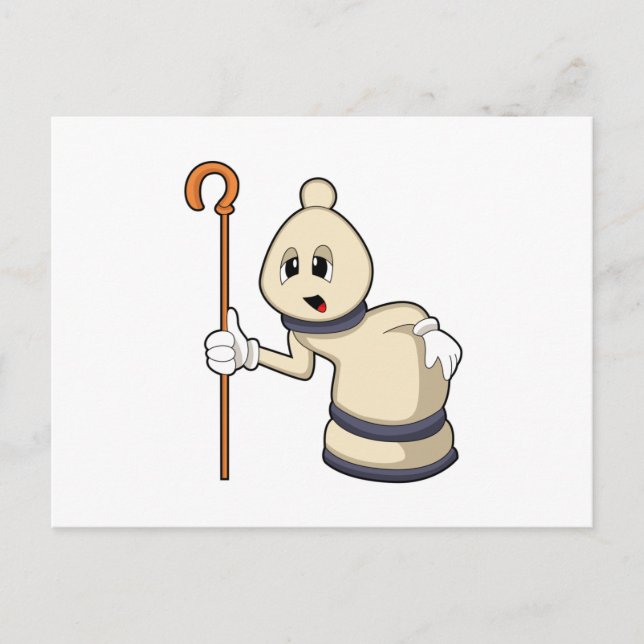 Postal Alfil de ajedrez en ajedrez (Anverso)