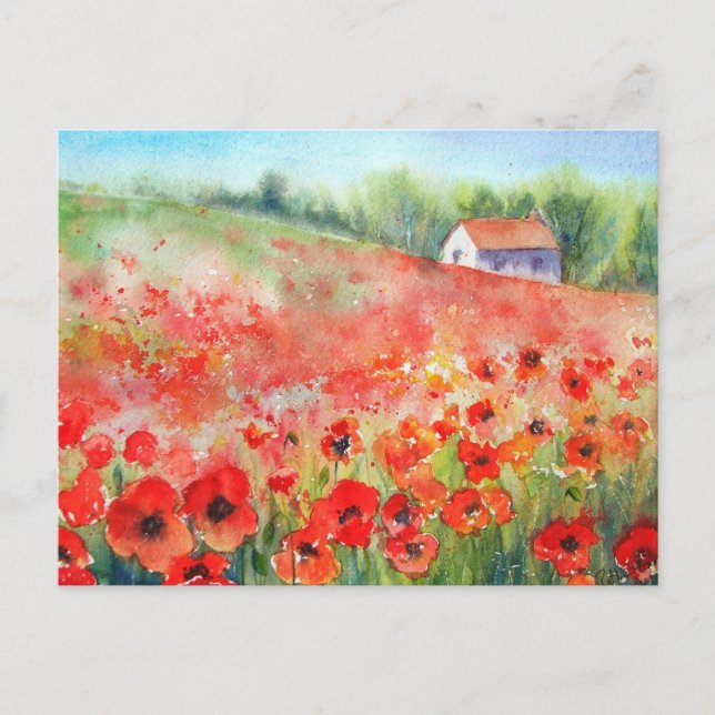 Postal Alfombra escarlata (Anverso)